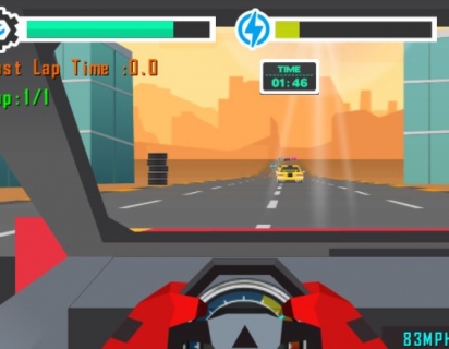 Click to play  Super Blocky Race